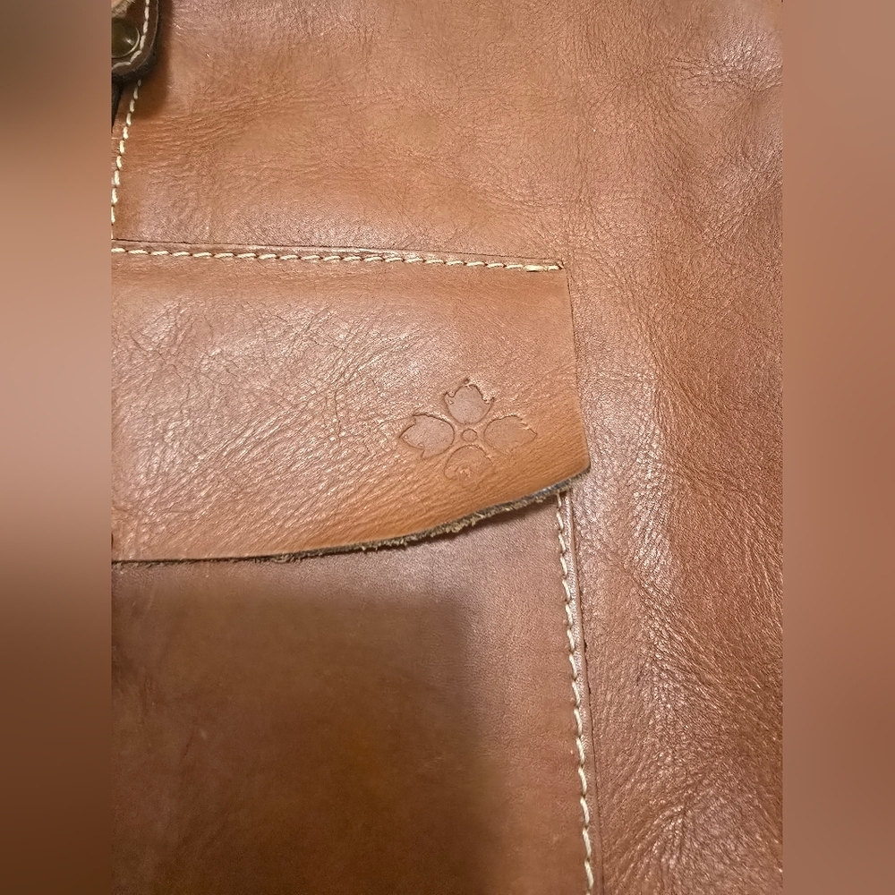 Patricia Nash Vintage Leather Backpack Tan Boho Travel Vacation Western Cottage - Picture 3 of 16